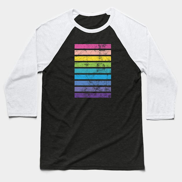 Neon Rainbow Baseball T-Shirt by Alonica, ink. 